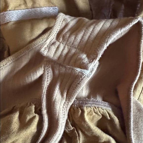 Free People Golden Top Safari Body Suit Blouse Utility Pocket Boho Shirt Small - Picture 6 of 8